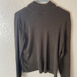 Olive green knit turtle neck